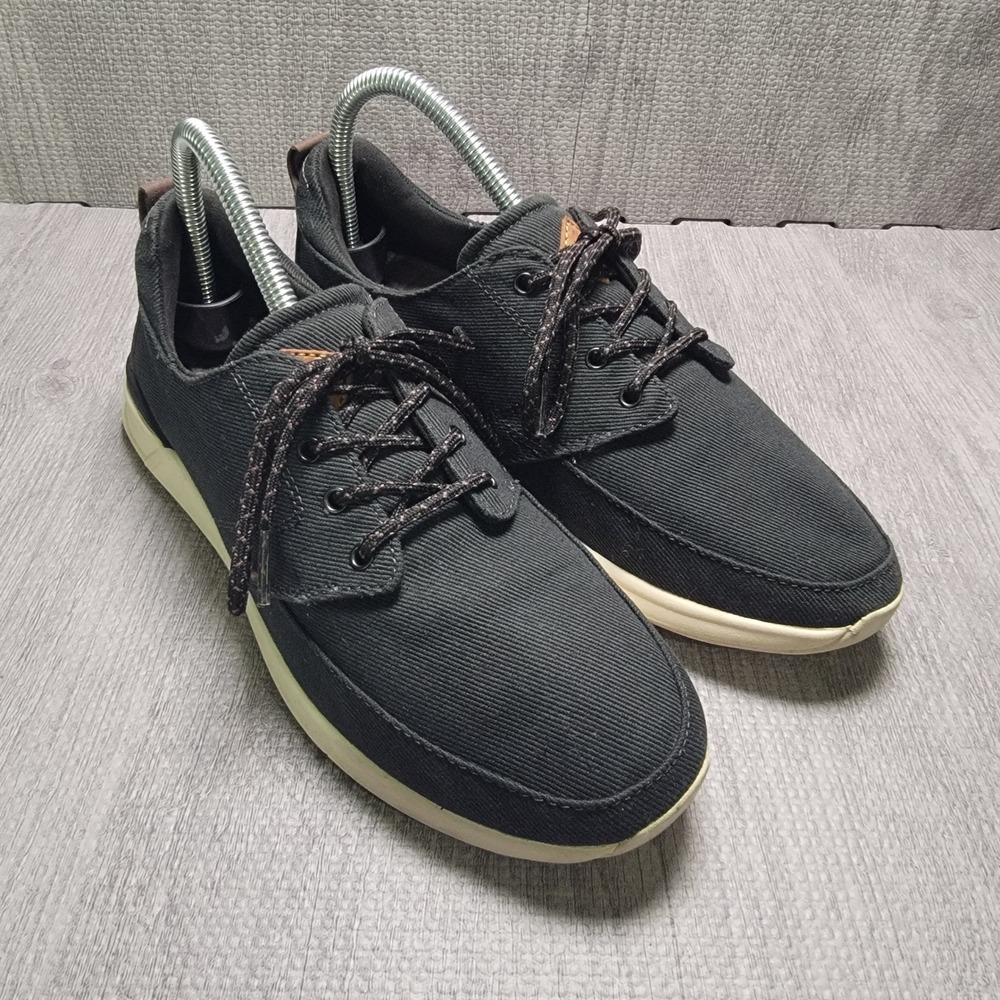 Reef Rover Low Sneakers Womens 9‎ Black Canvas Lace Up Comfort RF008205 Casual